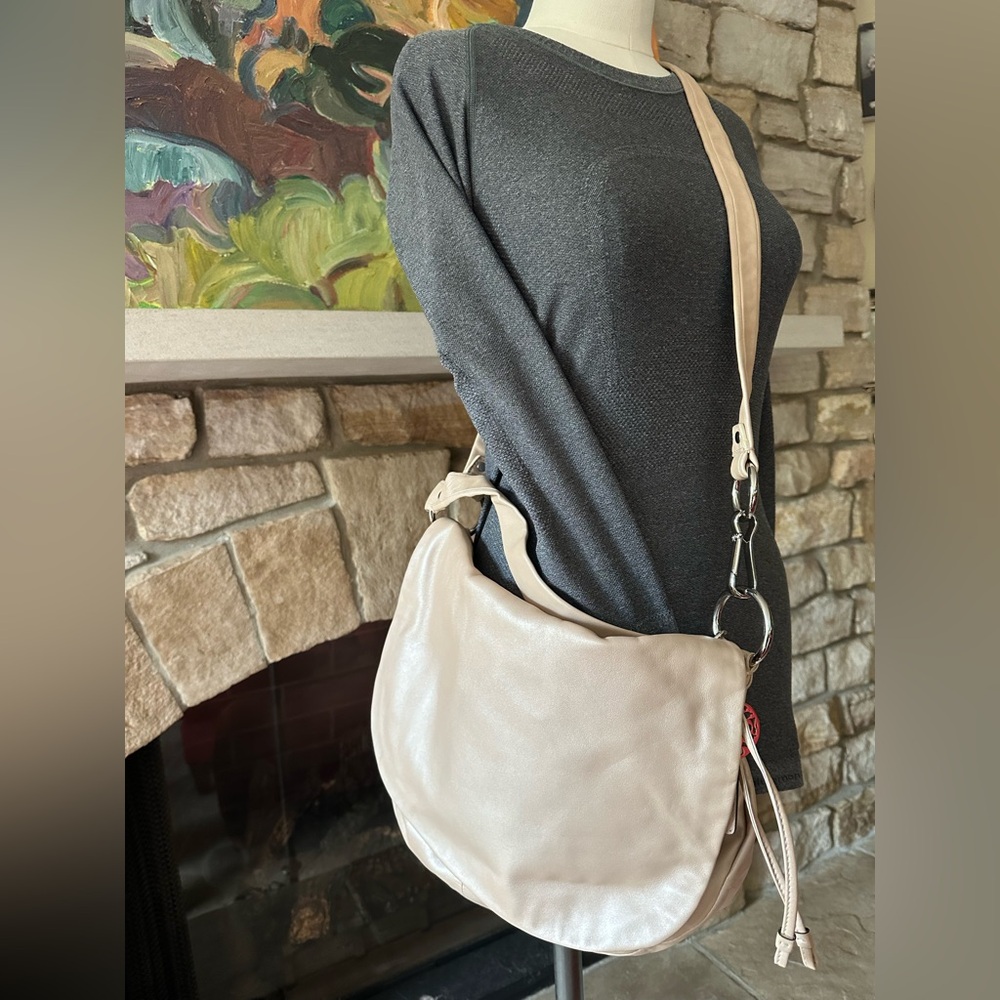 Coach  Cream Leather Hobo Bag